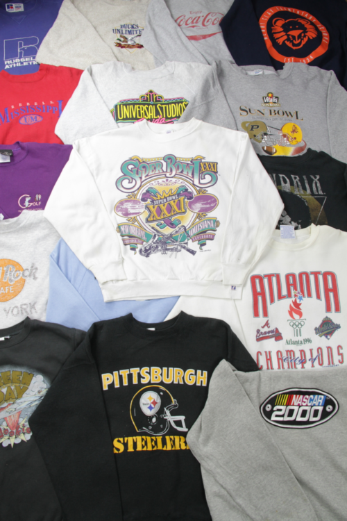 USA Printed and embroidered Crew Sweatshirt Single