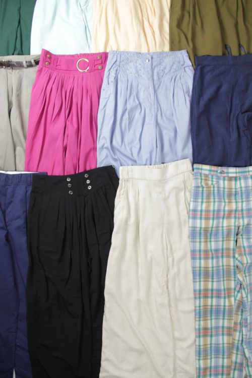 Ladies summer pleated trouser Multi